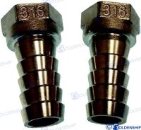 ANSCHLUSSTÜCK WEIBL.AUS EDELSTAHL3/8"(2)