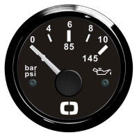 Öldruckanzeige 0/10 bar schwarz/schwarz