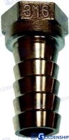 ANSCHLUSSTÜCK WEIBL. AUS EDELSTAHL 3/8"-