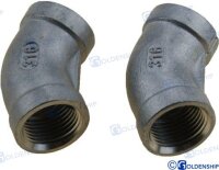 BOGEN 45º W-W EDELSTAHL INOX 3/8" (2)