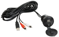 Zusätzliches USB-AUX-Kabel Frontplatte wasserdicht