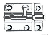 Bolzenschloß Messingguss, verchromt 60 mm