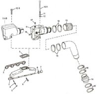 Dichtung Riser Abgaskrümmer OMC Volvo V6 V8