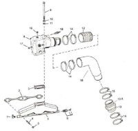 Dichtung Riser Abgaskrümmer OMC Volvo V6 V8