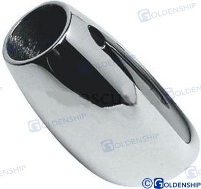 RELINGSTÜTZENHALTER OVAL 30 MM. 45º