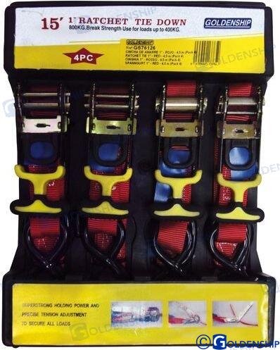 SPANNGURT 1" - RED - 4,5 M (4)
