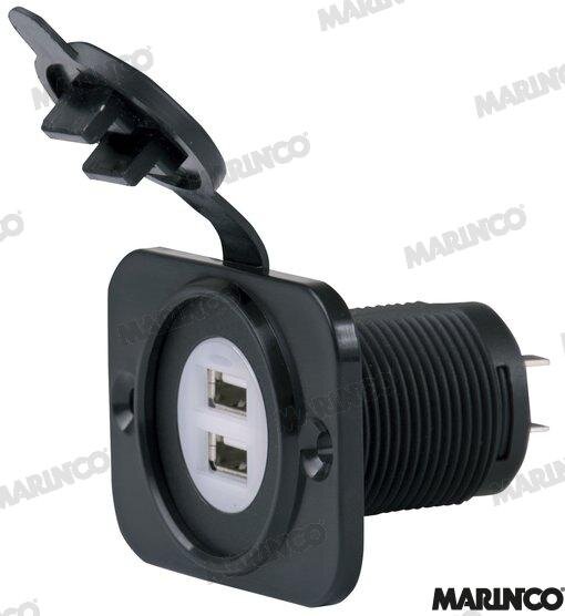DUAL USB CHARGER RECEPTACLE 5V 2.1A  w/L
